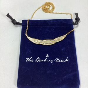Danbury Mint Forever Diamond Necklace Gold Plated 18" Inscribed I Loved You